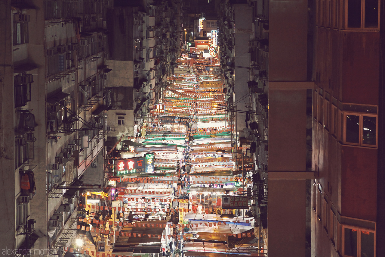 Foto von Nachtmarkt in Hongkong