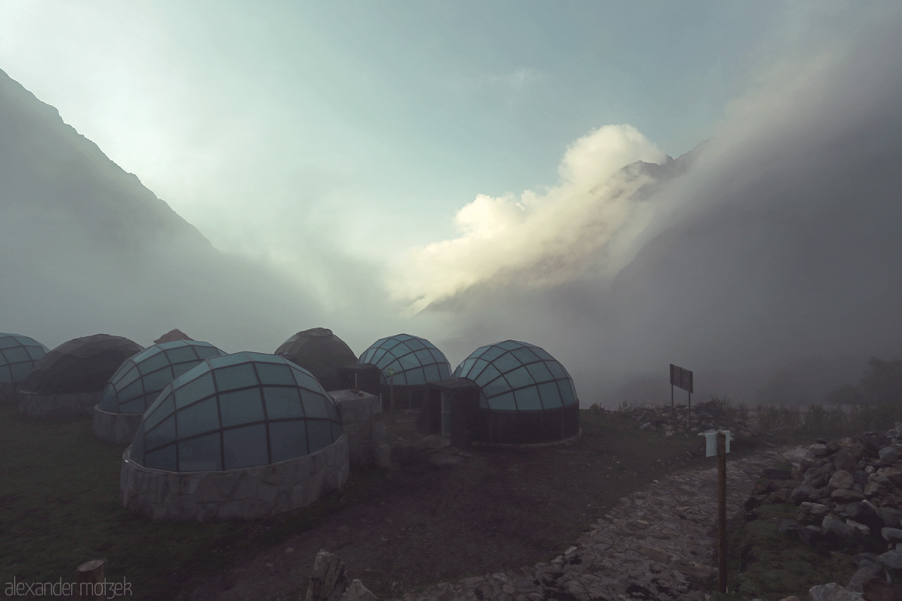 Foto von Glas Iglus des Salkantay Camps