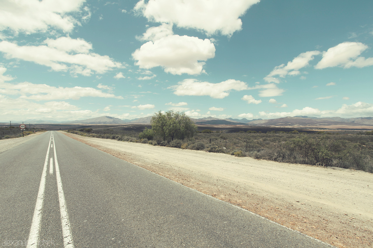 Foto von Blick entlang der Route 62 in Südafrika