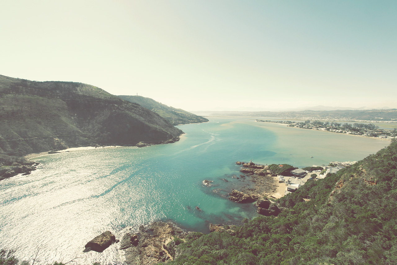 Foto von Bucht von Knysna vom nahegelegenen Viewpoint aus gesehen