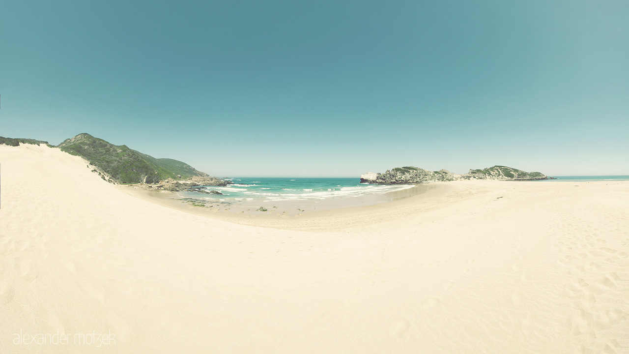 Foto von Strand auf Robberg Island im Nationalpark von Südafrika